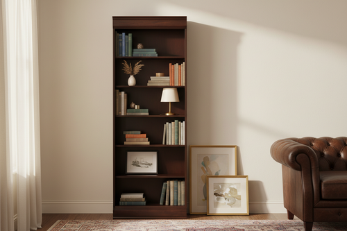 84" Executive Bookcase - Home Library Scene