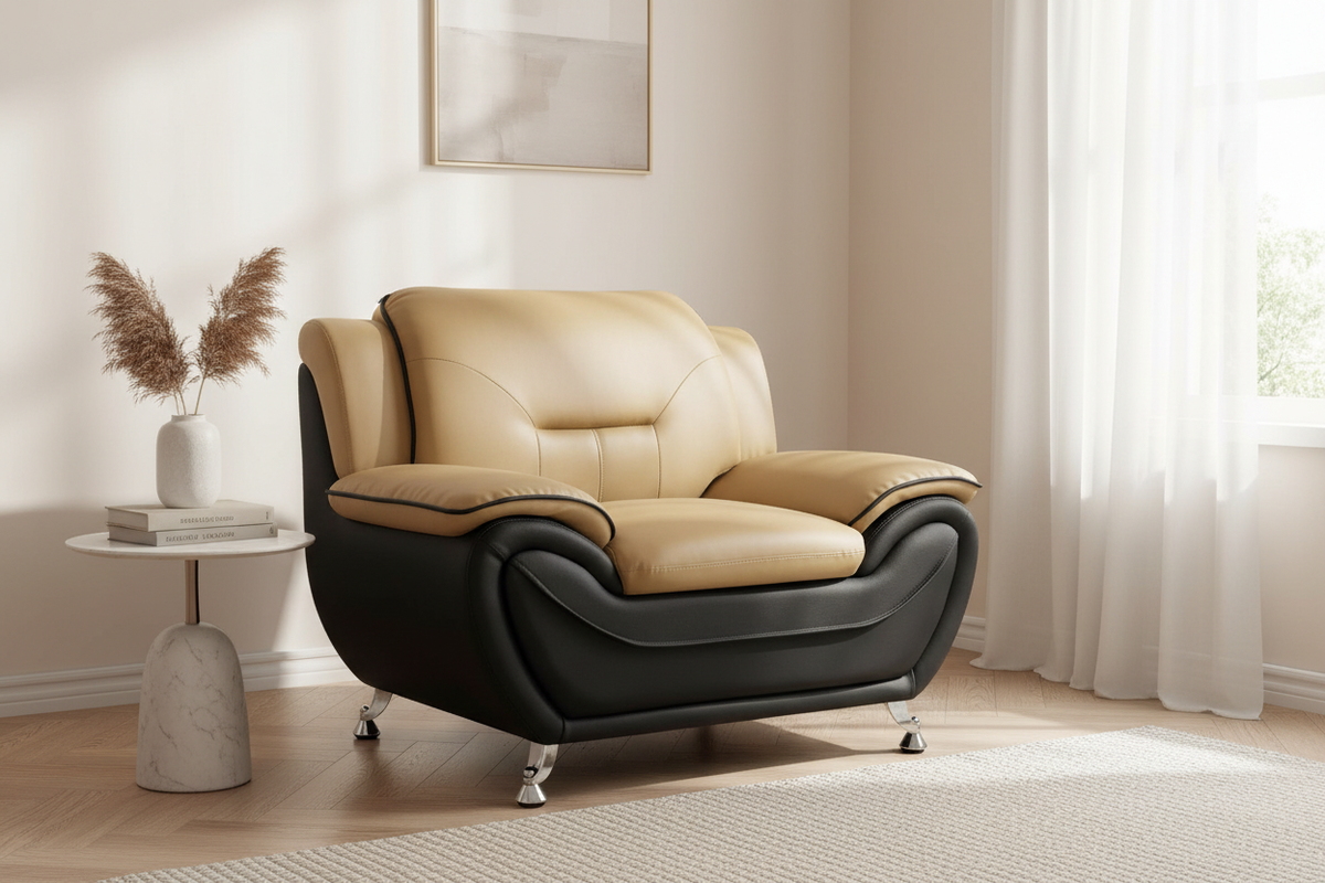 Faux Leather Club Chair – Interior Scene